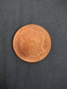 lot 59656 image: Morgan dollar style copper bullion round