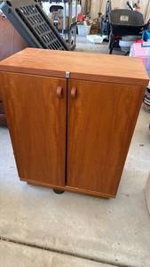 lot 322 image: Video cabinet 31x29x13 no key located in garage