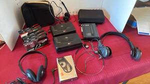 lot 1026 image: Cassette players, Sony Walkman, Sanyo voice activated recorder and TDK D60 cassette new
