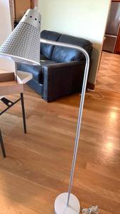 lot 1041 image: Floor Lamp with Adjustable Shade 5 ft tall