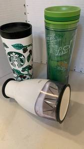 lot 1123 image: Starbucks Travel Tumbler and OXO chopper