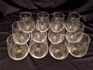 lot 1216 image: Stemless Wine Glass Set of 12