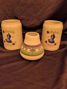 lot 1217 image: Klosterbrau Beer Steins and Native American Pottery