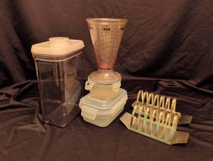lot 1235 image: Kitchen Food Storage Containers with Measuring Cup and more