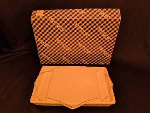 lot 1262 image: Orange Ceramic Serving Platter with Original Box