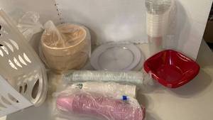 lot 1301 image: Plastic plates and cups