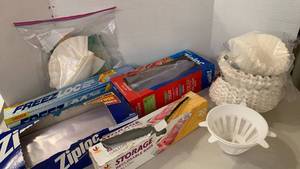 lot 1316 image: Storage bags and coffee filters