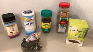 lot 1323 image: Instant coffee, tea, and spices