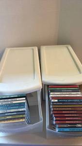 lot 1400 image: Mixed CD Collection with Sterilite Storage Containers