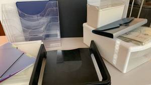 lot 1418 image: Office supplies organizers, binders and more