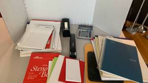 lot 1424 image: Office supplies pads, stapler, tape, envelops and more