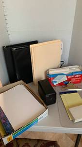 lot 1431 image: Office supplies binders, folders, envelops, pencil sharpener and more