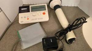 lot 1564 image: Omron Blood Pressure Monitor with Cuff and Power Adapter and massager