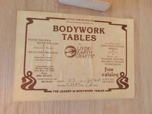 lot 1619 image: Living Earth Crafts Bodywork Massage Table