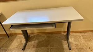 lot 2201 image: Office desk with keyboard tray 30x46x24 located in basement has walkout