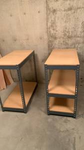 lot 2303 image: 2 Industrial Metal Storage Shelving Units 36x36 located in basement