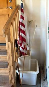 lot 3004 image: American Flag, two canes and more