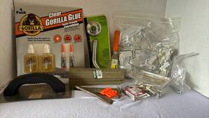 lot 3121 image: Miscellaneous Garage Items including Gorilla Glue, shims and more