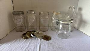 lot 3208 image: Miscellaneous jars and lids
