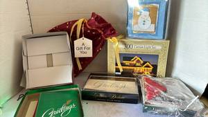 lot 3218 image: Christmas Cards, gift boxes, lights and more
