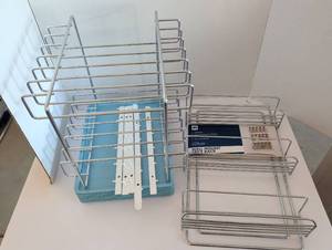lot 3303 image: Wall Mount Chrome Spice Rack and more