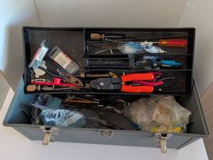 lot 3306 image: Mixed Tool Box with Hand Tools and Hardware
