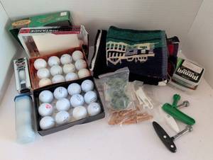 lot 3312 image: Golf Equipment Collection Bundle with Balls Tees and Accessories