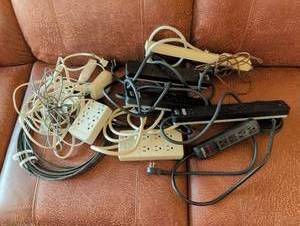 lot 3313 image: Mixed Lot Power Strips and Extension Cords APC and SurgePro