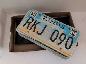 lot 3328 image: Kansas License Plate Collection Stack