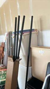 lot 3436 image: Four sectional poles.  Each has four pieces that screw together