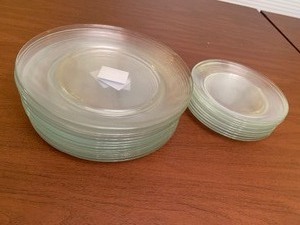 lot 1272 image: Glass plates made in France