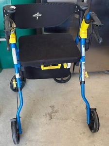 lot 52047 image: Medline Rollator Walker with Seat and Storage - Retail $75