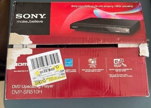 lot 52052 image: Sony DVP-SR510H DVD Player with Box and Accessories - Retail $25