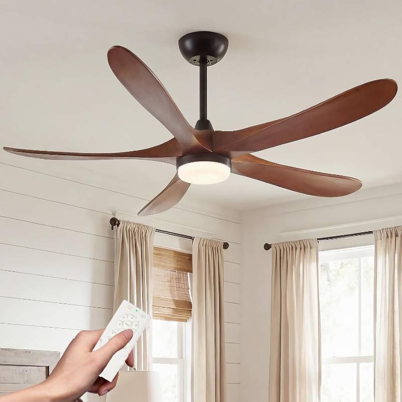 lot 142141 image: Retails for $180 48 Metal &amp Plastic Ceiling Fan with LED Light &amp Remote Control, IndoorOutdoor 5-Blade Quiet DC Motor for Patio Bedroom Living Room