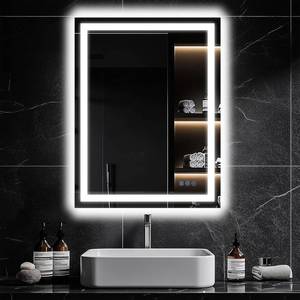lot 101614 image: Antok 24x32 LED Bathroom Mirror with Lights, Backlit  Front Lit Vanity Mirror with CRI90, Dimmable Anti-Fog Smart Mirror with Memory Function, 3 Color Temperatures, Shatterproof Tempered Glass, ETL