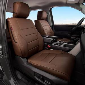 lot 101633 image: Retails for $220 Ranaya Custom Fit Seat Covers for Toyota Tundra 2022 2026 (CrewMax & Double Cab), Full Set for SR, SR5, Limited, Platinum, 1794, TRD Pro, Capstone, Fits Gas & Hybrid, Waterproof Leatherette,Brown