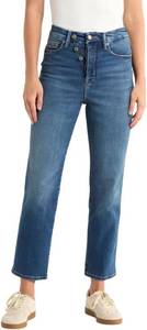 lot 201481 image: Good American Good Curve Exposed Button Straight Ankle Jean Size 1030 Blue