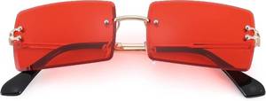 lot 201493 image: Rectangle Sunglasses for MenWomen Small Rimless Square Shade Eyewear