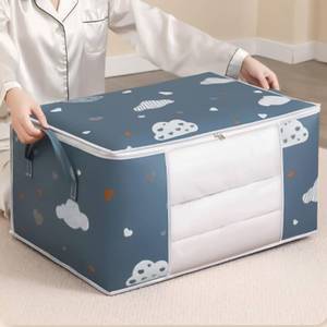 lot 201496 image: Storage Bags,Clothes Blanket Storage Bins Foldable Closet Organizers with Reinforced Handle for Home Dorm Storage and Organization for Organizing Bed Sheets,Clothing,Comforters