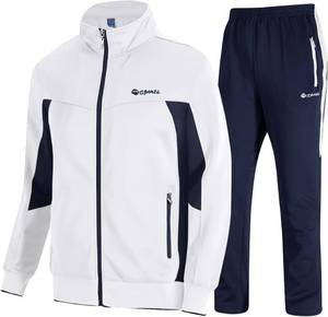 lot 201502 image: TBMPOY Mens Tracksuits Sweatsuits for Men Sweat Track Suits 2 Piece Casual Athletic Jogging Warm Up Full Zip Sets