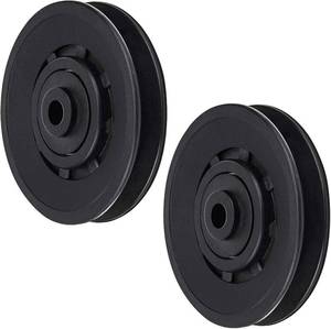 lot 201504 image: 90mm Pulley Wheel Bearing Nylon - Grooved Edge Wearproof Pulleys for Cable Machine Part Home Gym Smith Machine Attachment Weight Lifting Door Garage