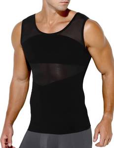 lot 201508 image: Arjen Kroos Mens Slimming Shirt Mesh Compression Shirt 4-Way Stretch Body Shaper for Chest,Abdomen & Posture Support
