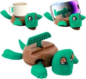 lot 301468 image: Turtle Coaster Funny Cup Holder, Insulated Drink Mat for Coffee and Wine Glasses, Gag Gift for Tortoise Lovers & Home Decor
