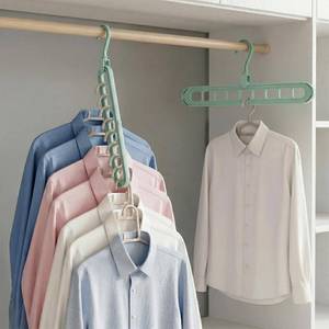 lot 301478 image: Space Saving Clothes Hangers 1PCS, Closet Organizers and Storage, Plastic Clothes Hanger for Shirt Sweater Holder Stacker, Apartment Home Green