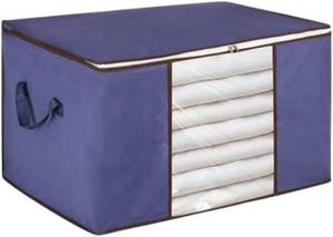 lot 301495 image: Thickened Fabric Storage Bag  Large Moisture-Proof Organizer for Clothes, Comforters & Bedding, Heavy-Duty Closet Storage Bin 317-2