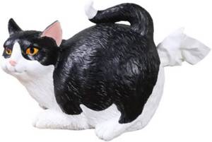lot 401384 image: Cat Toilet Paper Holder Funny Cat Tissue Dispenser Cute Resin Tissue Box for Bathroom Kitchen or Bedroom Functional Cat Butt Tissue Holder for Organizing Bathroom Tissues and Paper Towels