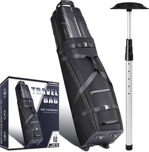 lot 401393 image: Retails for $117 CHAMPKEY Premium Soft-Padded Golf Travel Bags for Airlines - Travel Golf Gags for Airlines with Premium Oxford Fabric and Oversized Wheels