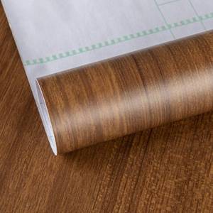 lot 401403 image: Brown Wood Grain Contact Paper Thick Walnut Wood Wallpaper Peel Stick Walnut Wood Look Wall Paper Removable Adhesive Waterproof Wall Covering Decoration Countertop Table Counter Vinyl Wrap 32x78inch