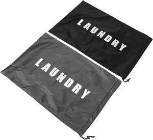 lot 401424 image: 2-pack Wash Bags for Travel Large Foldable Laundry Bag with Drawstring Oxford Fabric for Mens Boys and Girls