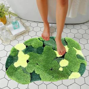 lot 401433 image: LEVINIS Cute Moss Bath Mat, Non Slip Boho Rug, Soft Shag Floor Mat Water Absorbent Funny Rug for Bathroom, Sink, Tub, Toilet, Entry Way 3120